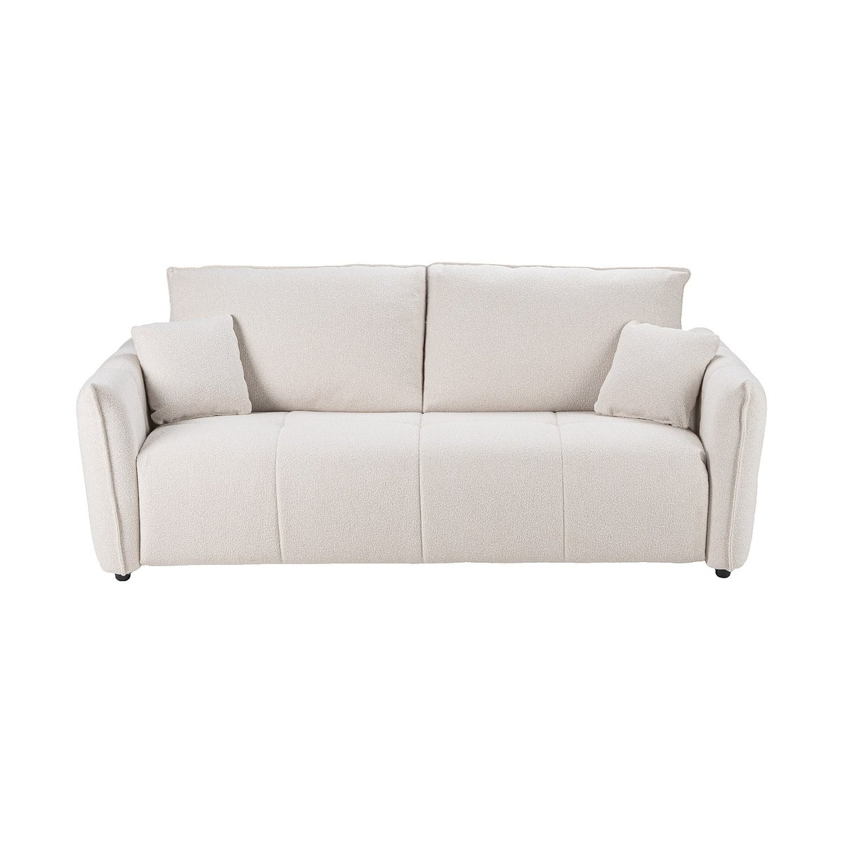 Canapé convertible - Matelas 13 cm - Tissu texturé Oria BOSTON crème, HABITAT