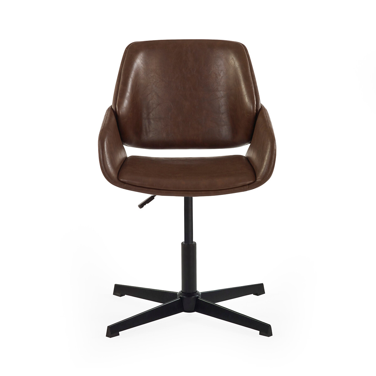Pembroke Vintage Faux-Leather Swivel Office Chair brown , SO'HOME