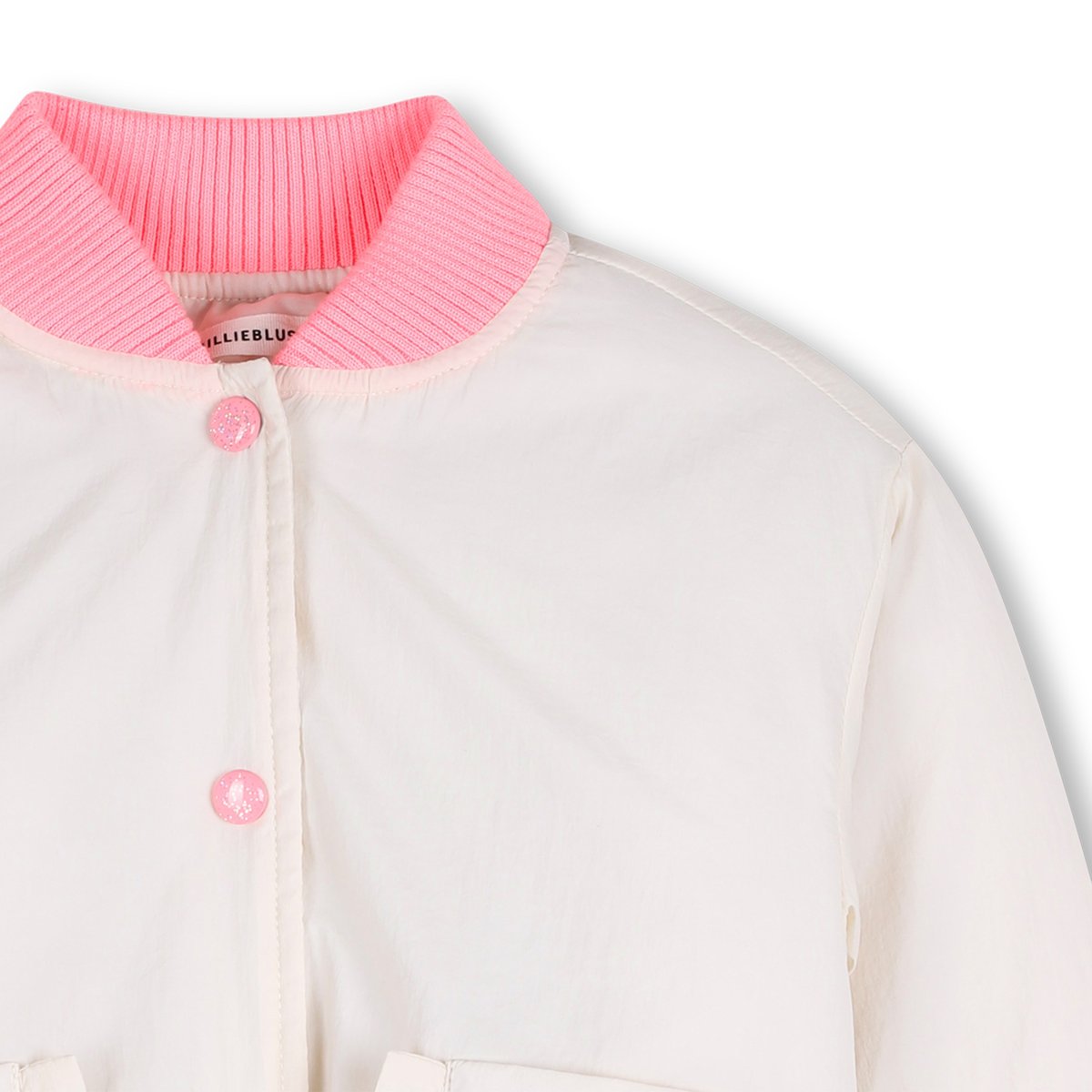 Bomber en matiere froissee craie, BILLIEBLUSH