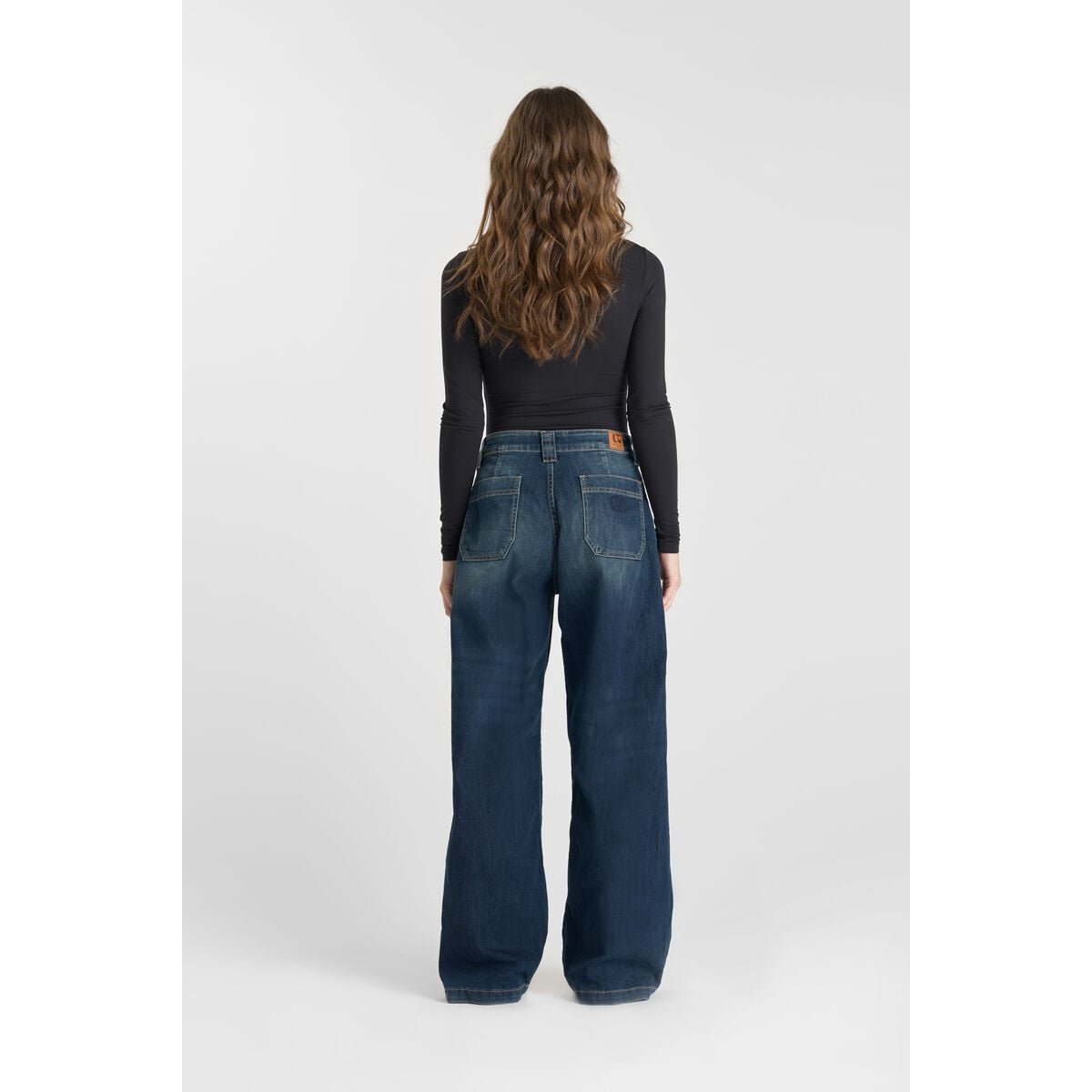 Jeans loose, large , longueur 34 blue, LE TEMPS DES CERISES