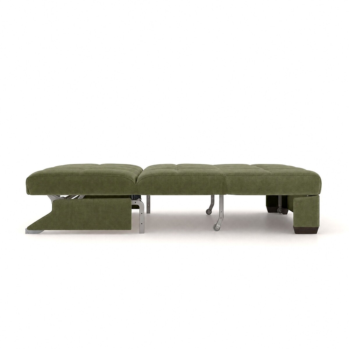 Harlow Velvet Single Sofabed with Foam Mattress olive, ÉDITÉ
