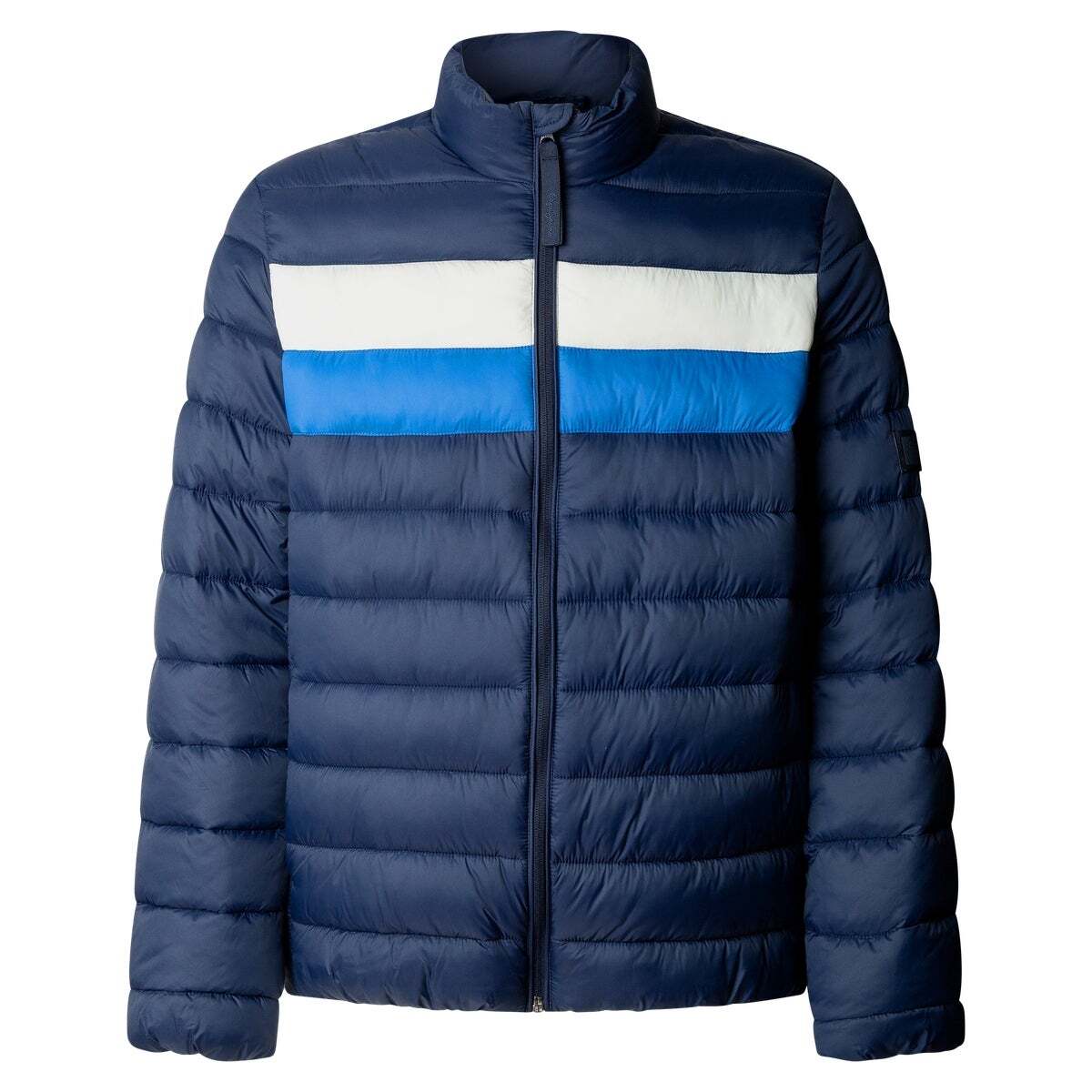 Doudoune Matelassée Color Block bleu amiral, PEPE JEANS