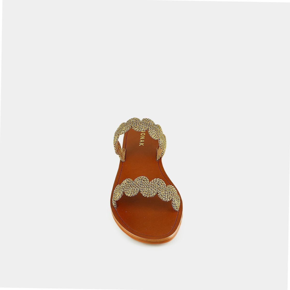 Wido Flat Mules gold-coloured, JONAK