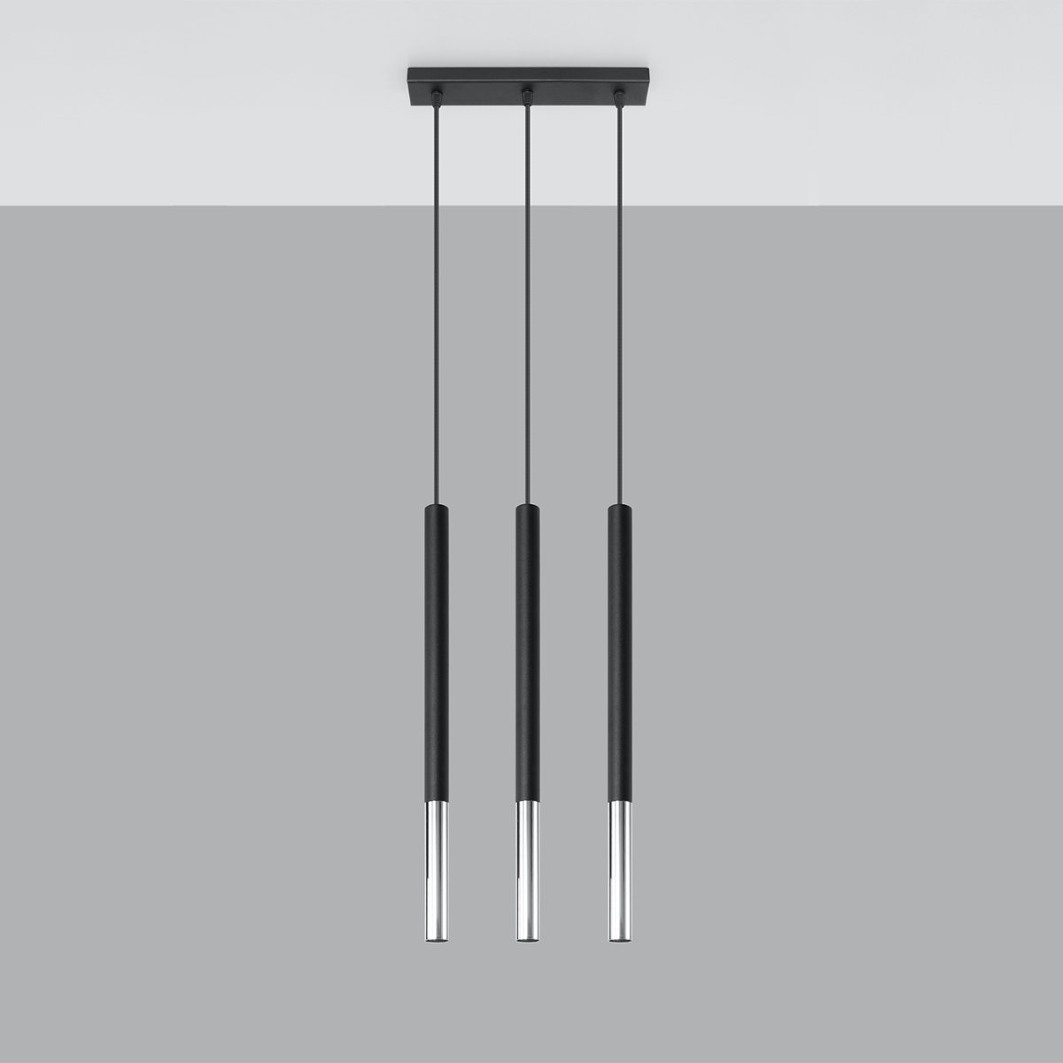 Suspension Acier Noir/Chromé G9 3 Mozaica Line noir, EDEN