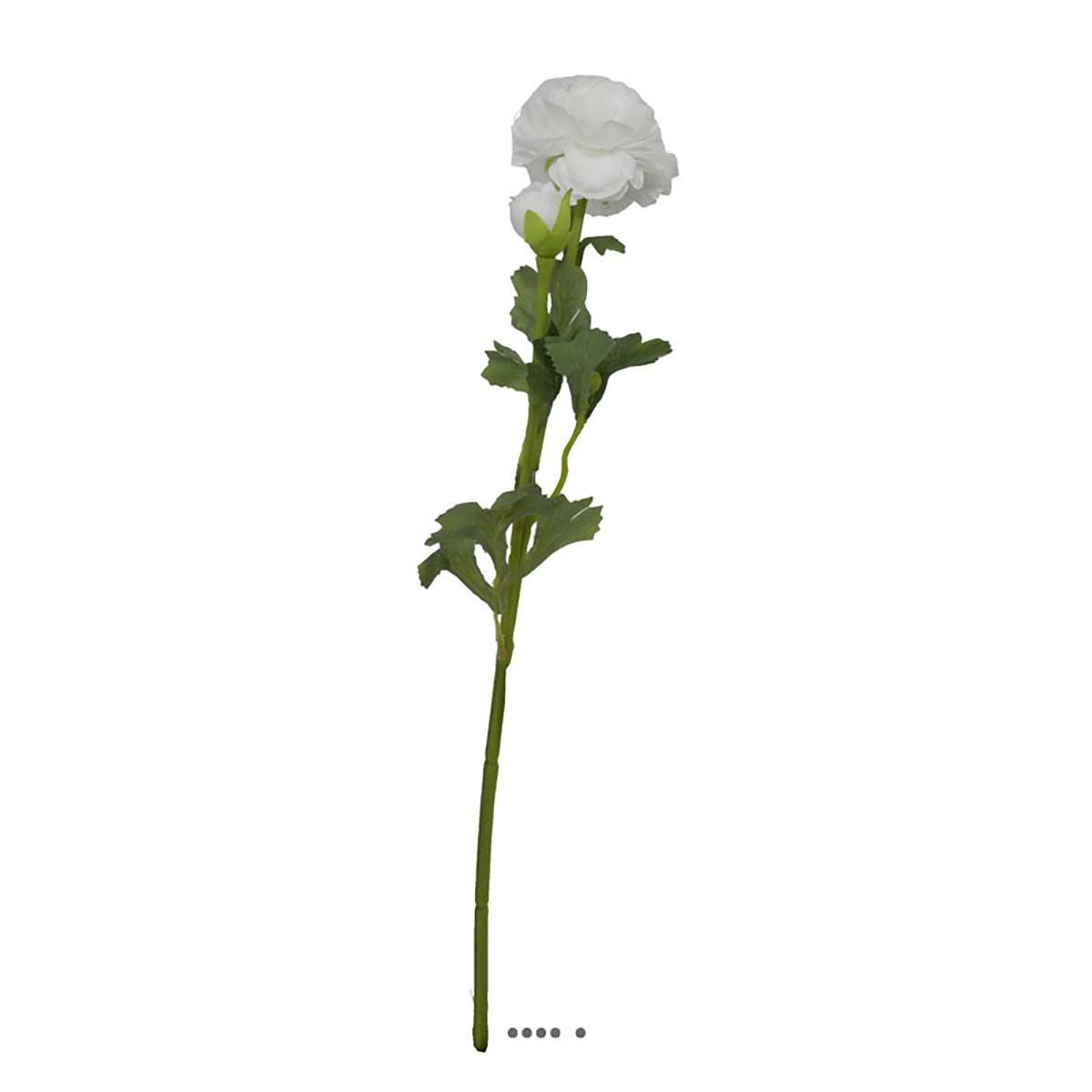 Renoncule artificielle en tige H 54 cm 2 tête v002238, ARTIFICIELLES
