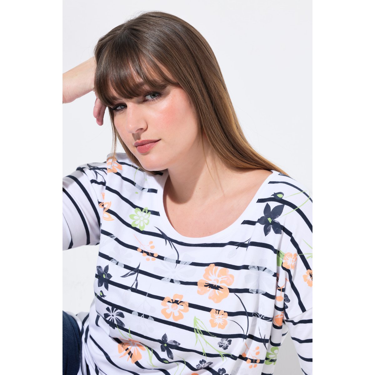 T-shirt oversize blanc neige, ULLA POPKEN
