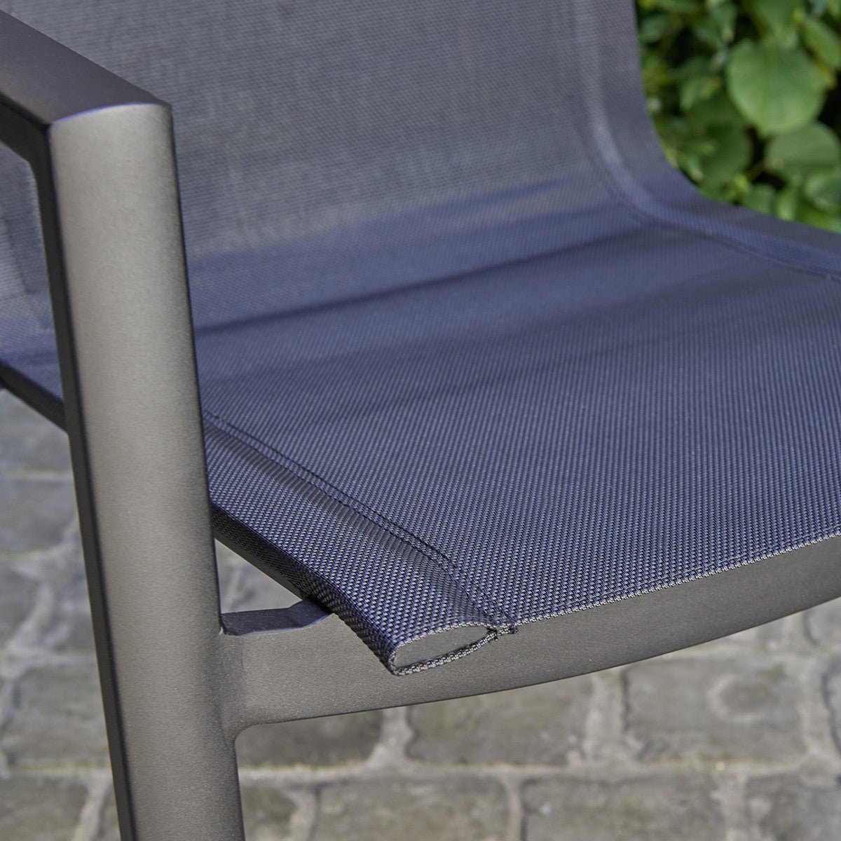 Fauteuil de jardin en aluminium et textilène BALISTAR noir, BERAH GETAH