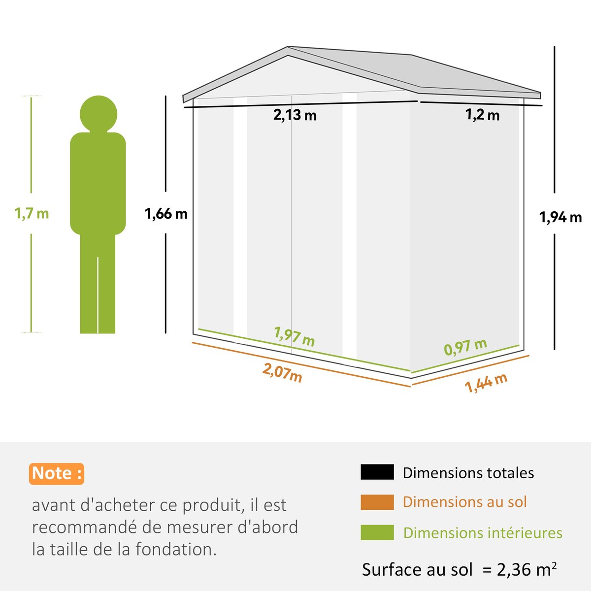 Abri de jardin beige, OUTSUNNY