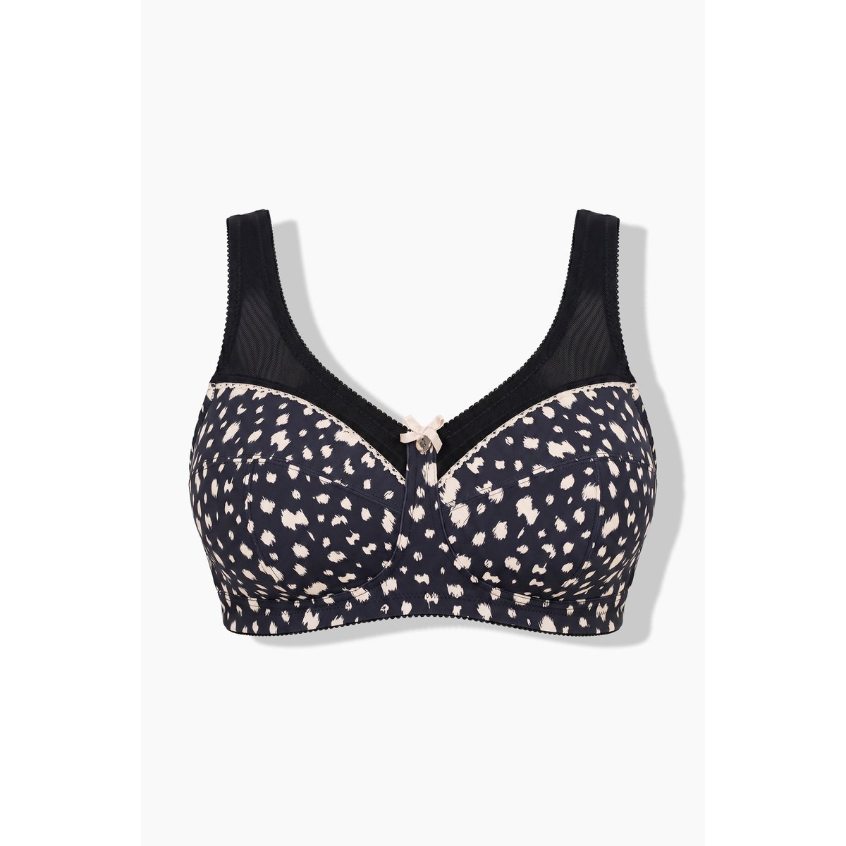 Soutien-gorge de confort, motif dalmatien noir, ULLA POPKEN