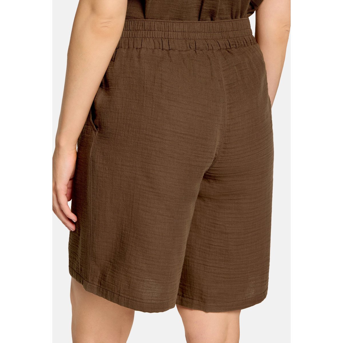 Pantalon d'été à taille élastique brown, BETTY BARCLAY