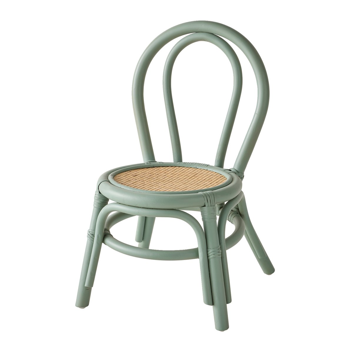 Chaise maternelle en rotin POÉSIE vert, VERTBAUDET