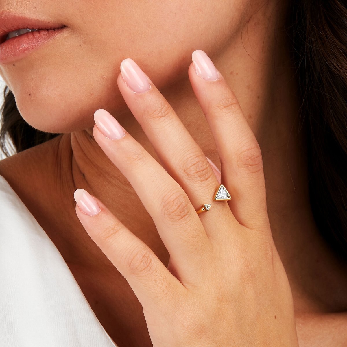 Bague en Acier, Zircons, Cristal TRILLIANT or, MORELLATO
