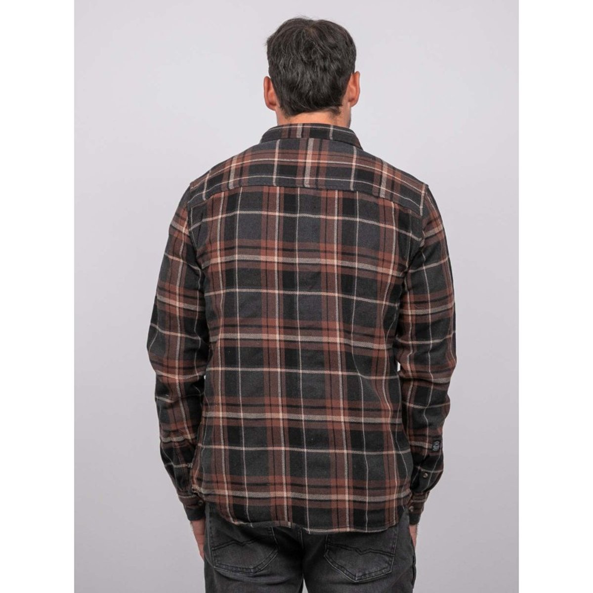 Chemise Manches Longues Carreaux Torilou marron, RITCHIE
