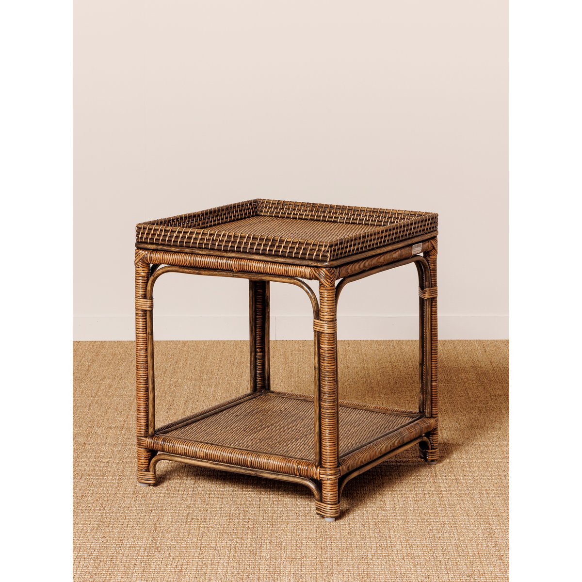 Table d'appoint en rotin Barbade marron, CHEHOMA