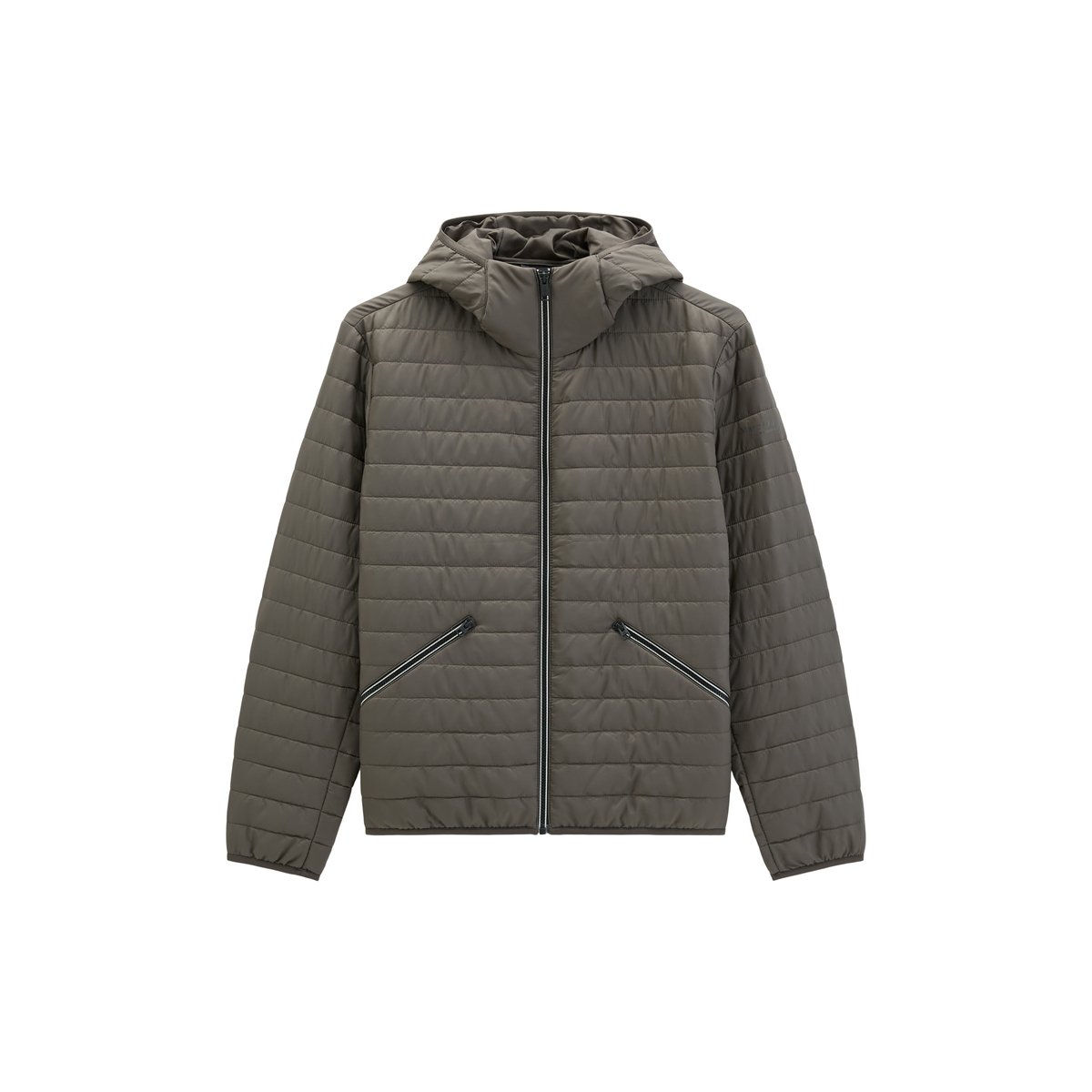 Veste matelassée à capuche, coupe classique avec un léger rembourrage en Unifi REPREVE® marron, MARC O'POLO