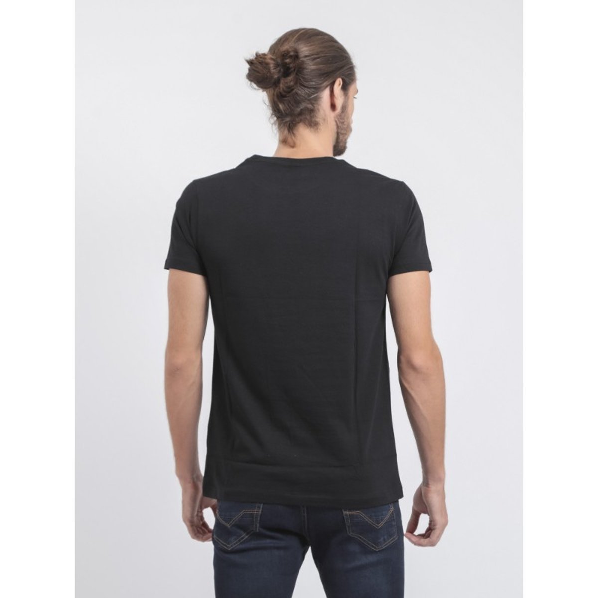 T-shirt Col Rond Pur Coton Jamix noir, RITCHIE