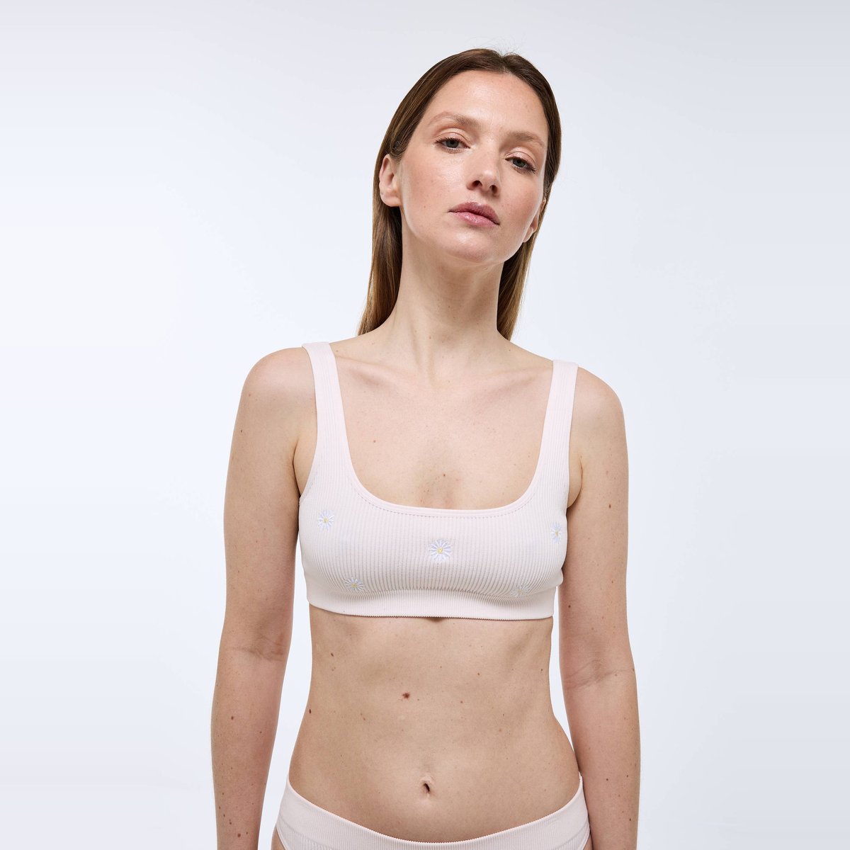 Brassière sans coutures DAISY avec broderie poudre, MONOPRIX