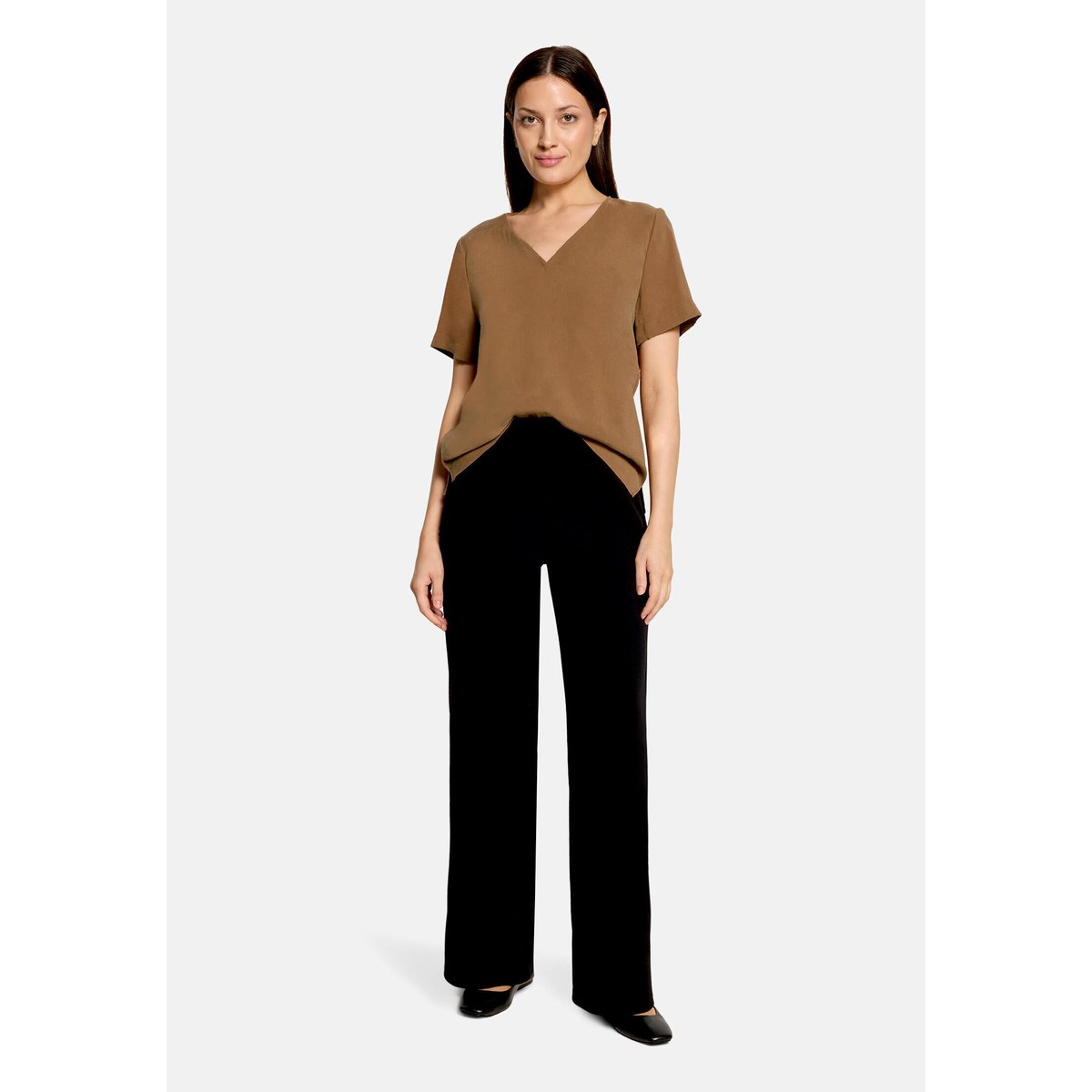 T-shirt façon blouse manches courtes classic nougat, BETTY BARCLAY