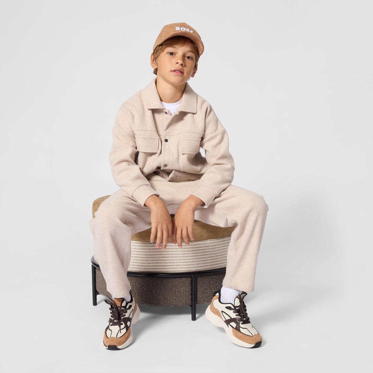 Veste chinée ecru chine, BOSS KIDSWEAR
