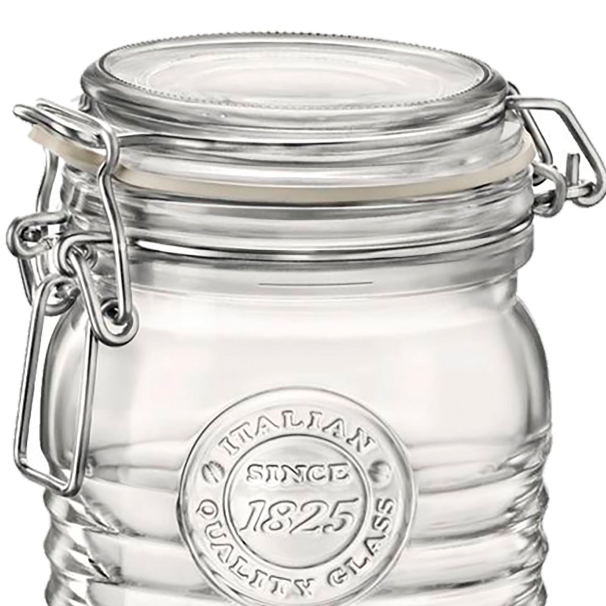 Bocal cuisine hermétique en verre couvercle clip 350ML transparent, WADIGA