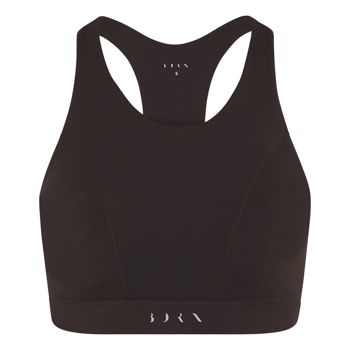 Brassière de sport femme Coreskin Maintien élevé effet gainant marron chocolat, BORN