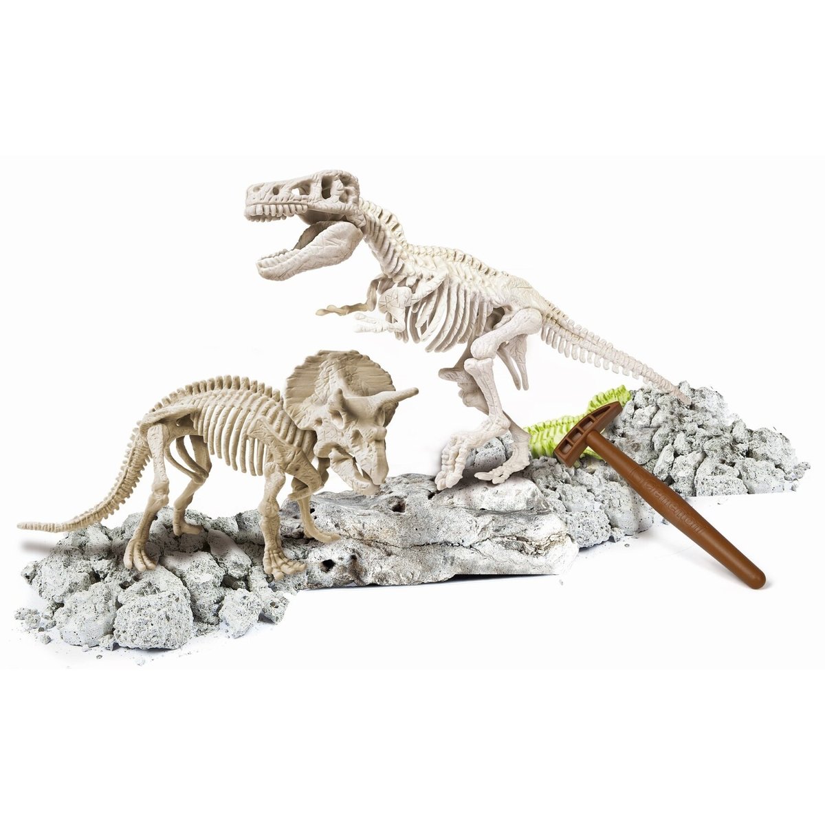 Archéo ludic - t-rex & tricératops couleur unique, CLEMENTONI