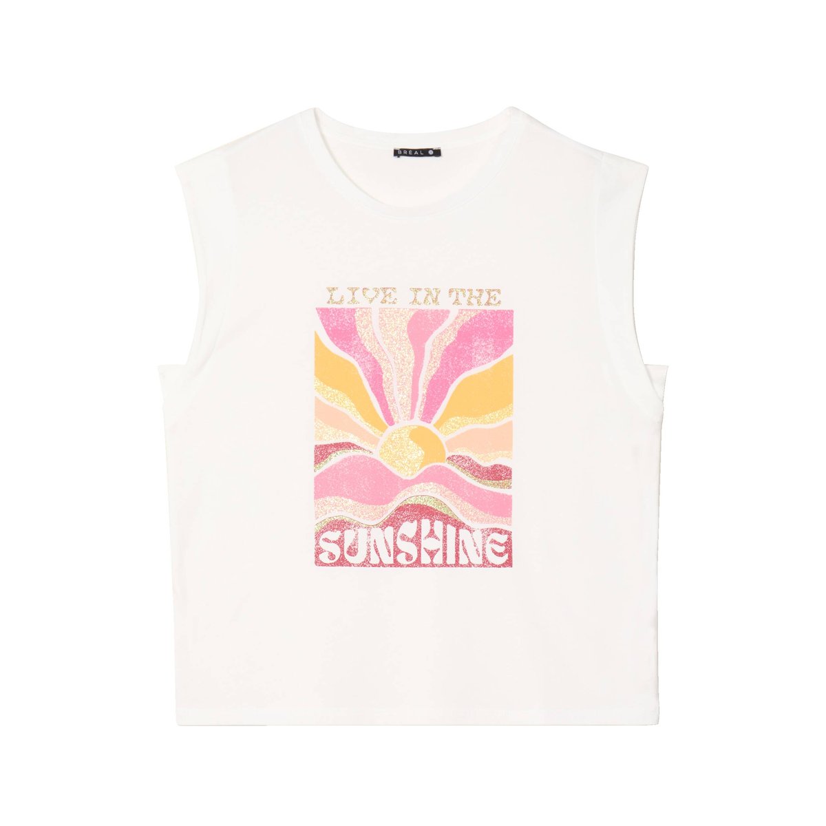 T-shirt sans manches ecru, BREAL