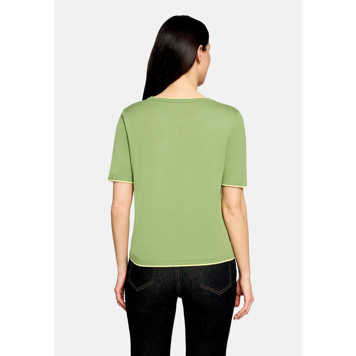 pull sans manches à encolure ronde khaki/yellow, CARTOON