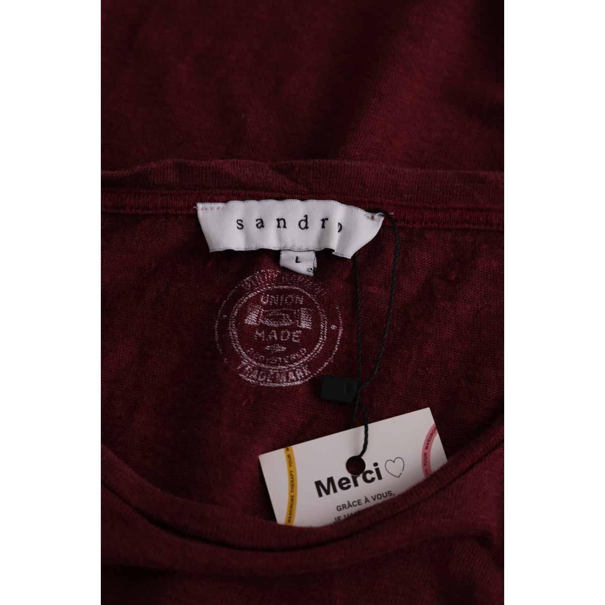 T-shirt - Très Bon État bordeaux, SANDRO