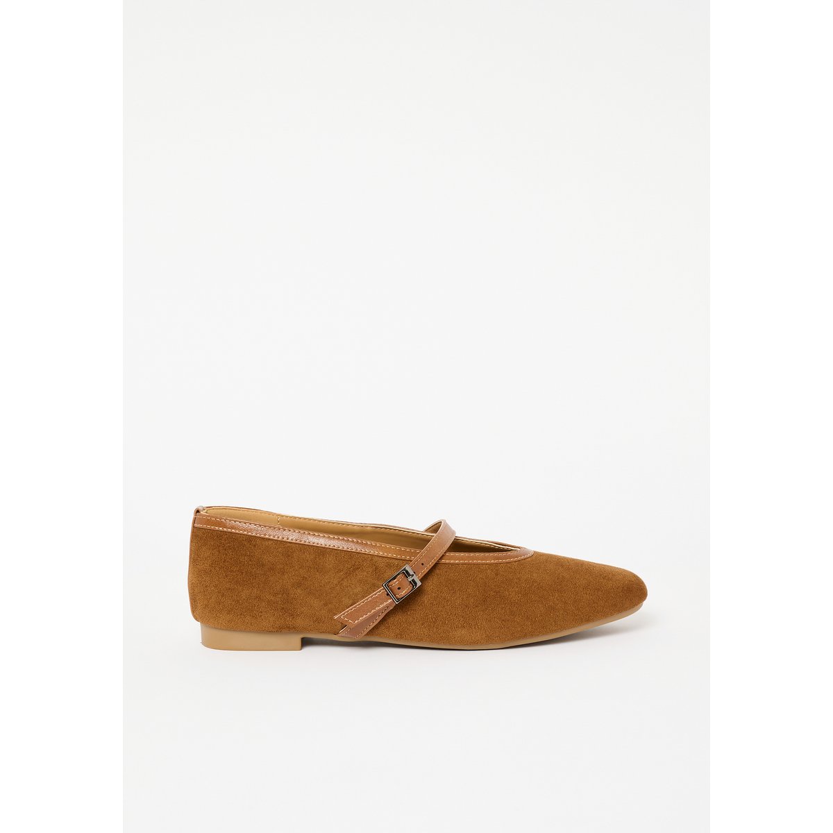 Ballerines en suédine camel cinnamon, LOLALIZA