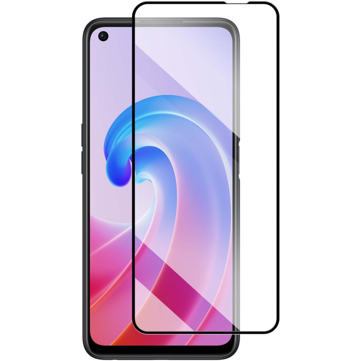 Protège écran A76/A96 Verre trempé 2.5D transparent, OPPO