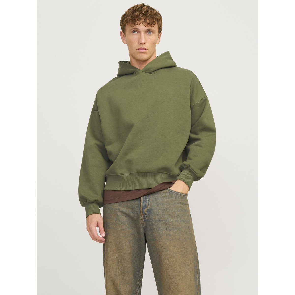 Sweat À Capuche verte - cypress, JACK & JONES