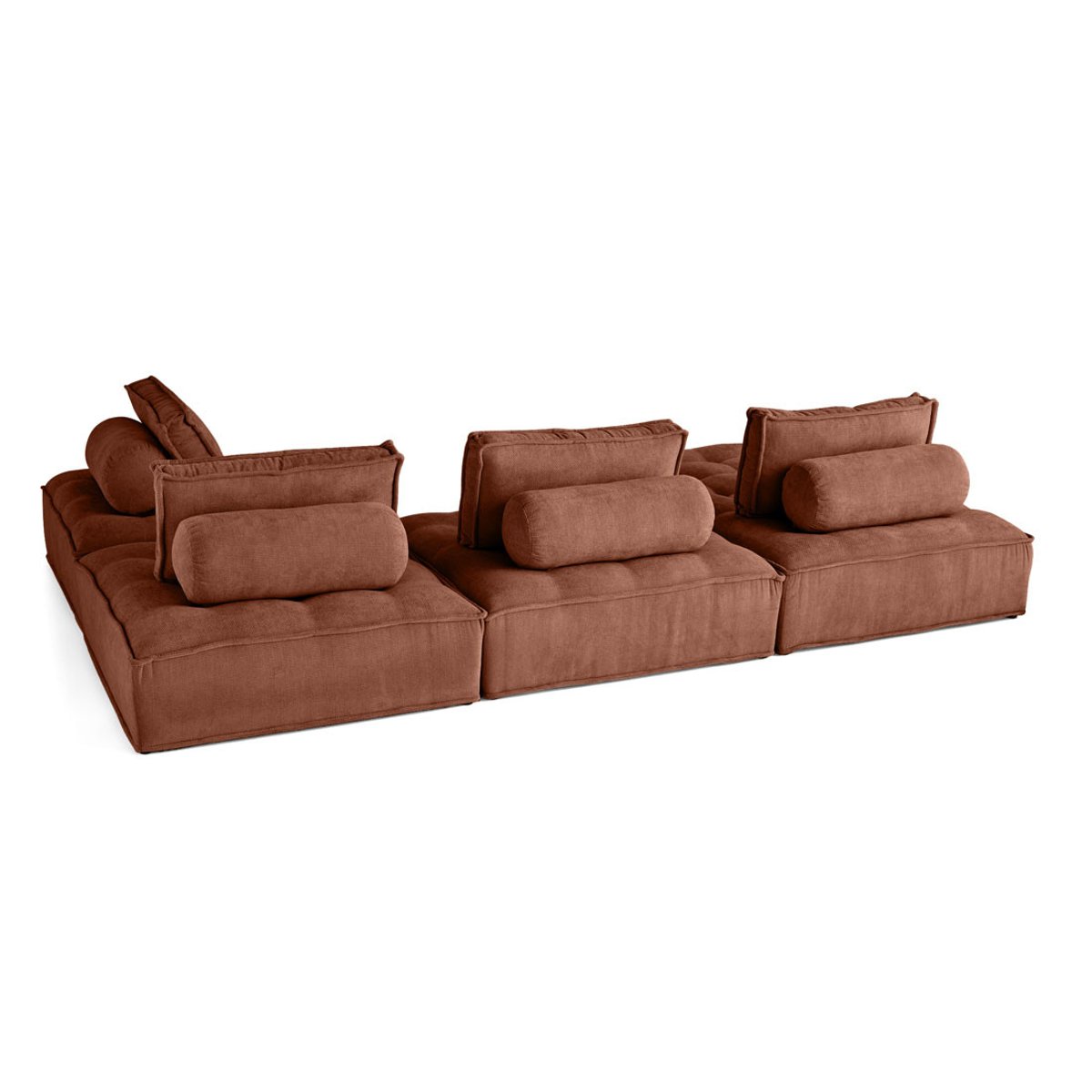 Canapé Panoramique  7 places - MARISOL terracotta, BEST MOBILIER