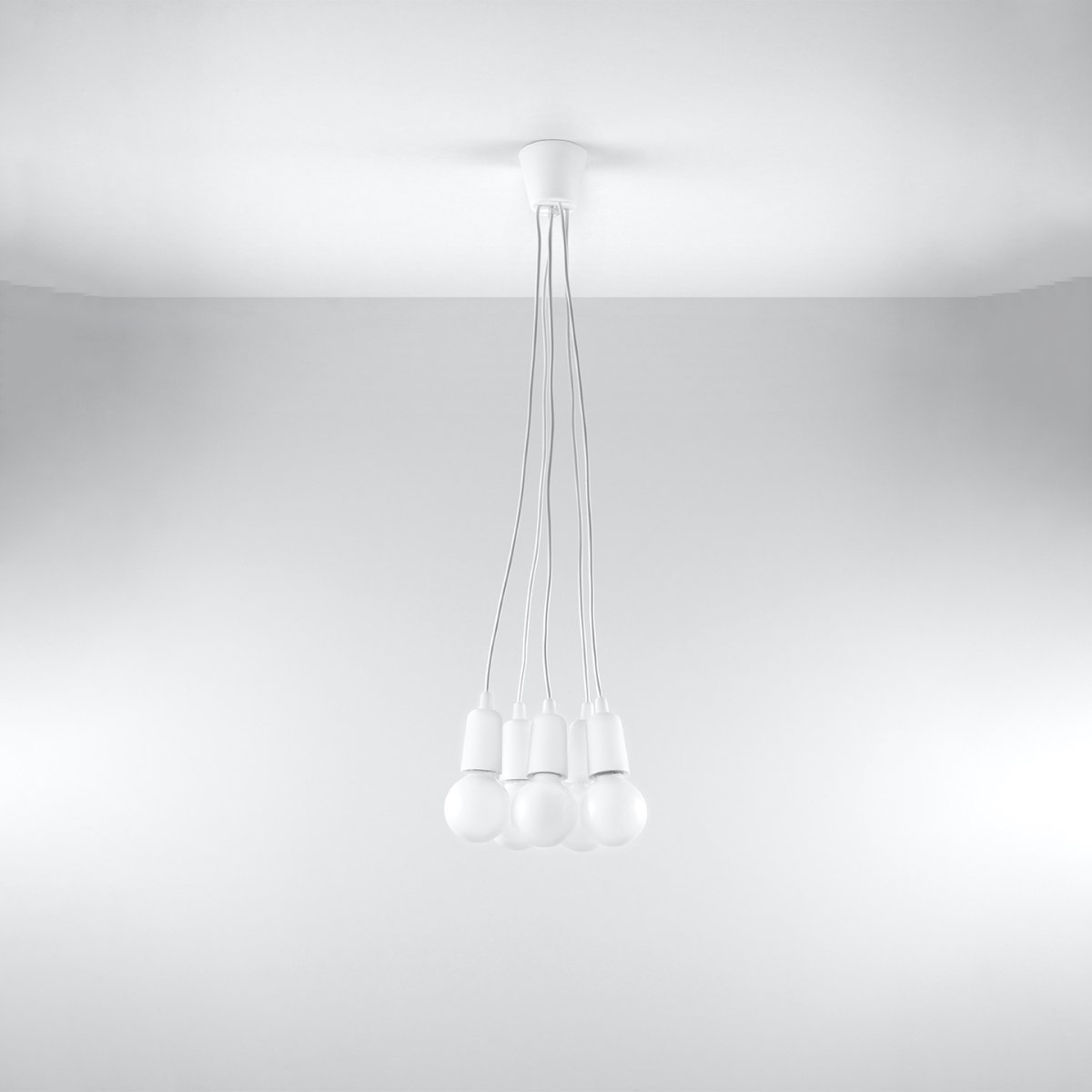 Suspension PVC Blanc E27 5 Diego blanc, EDEN