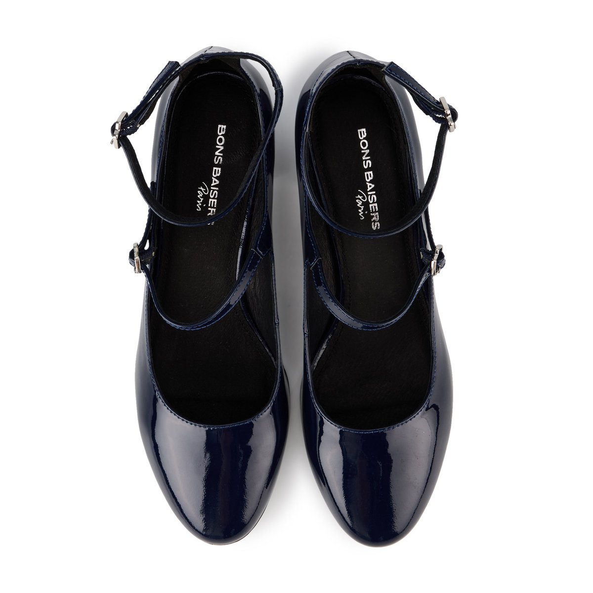 Babies Sofia Cuir Brillant Bleu Navy navy, BONS BAISERS