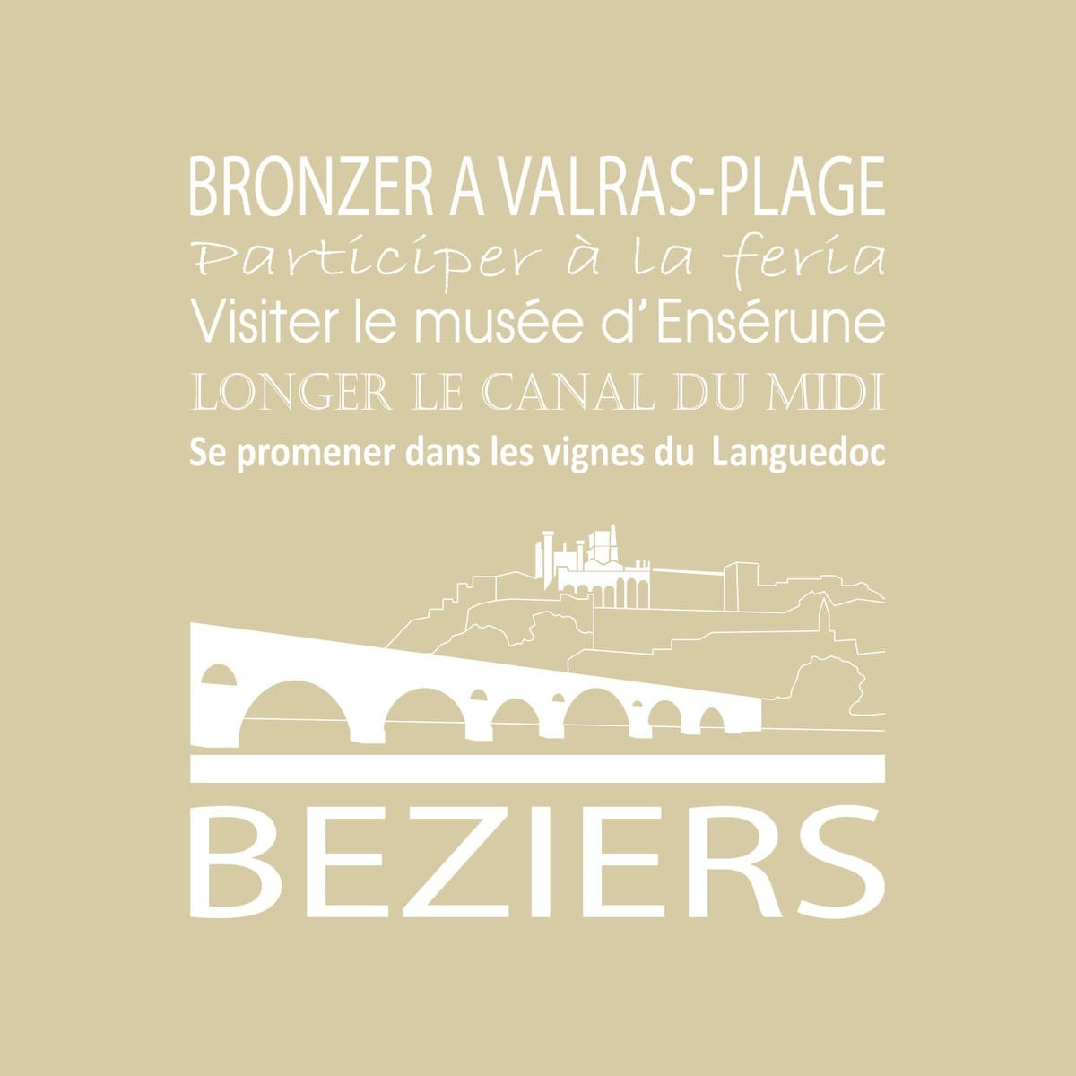 Tableau Mural Béziers RÉGIONALISME tableaux sur toile-beige, CEANOTHE