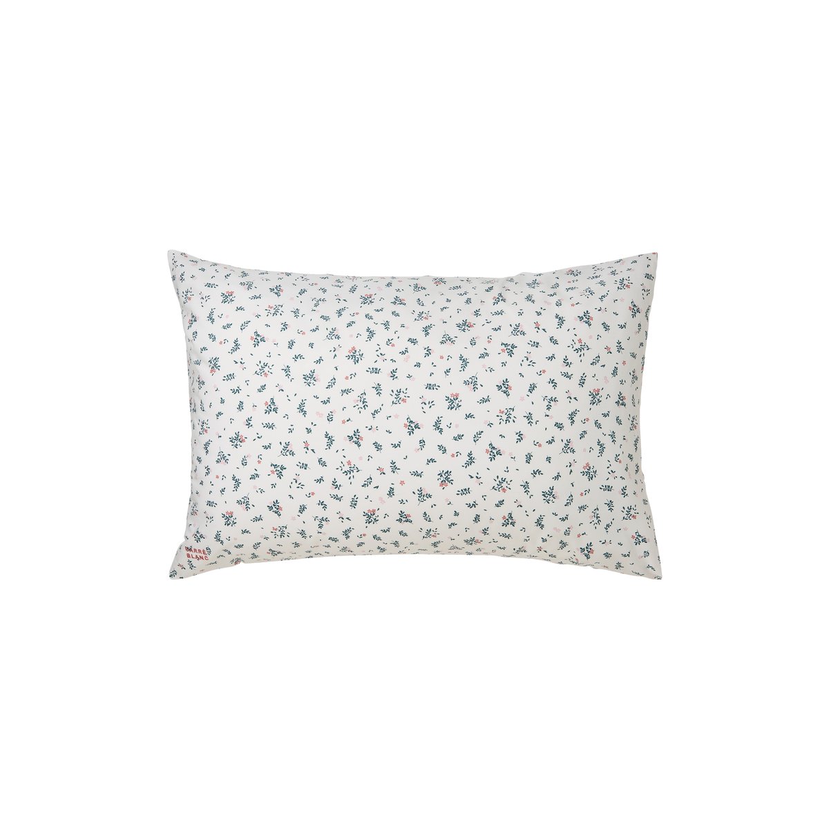 Taie d'oreiller rectangulaire coton NÉO rose botanic, CARRE BLANC