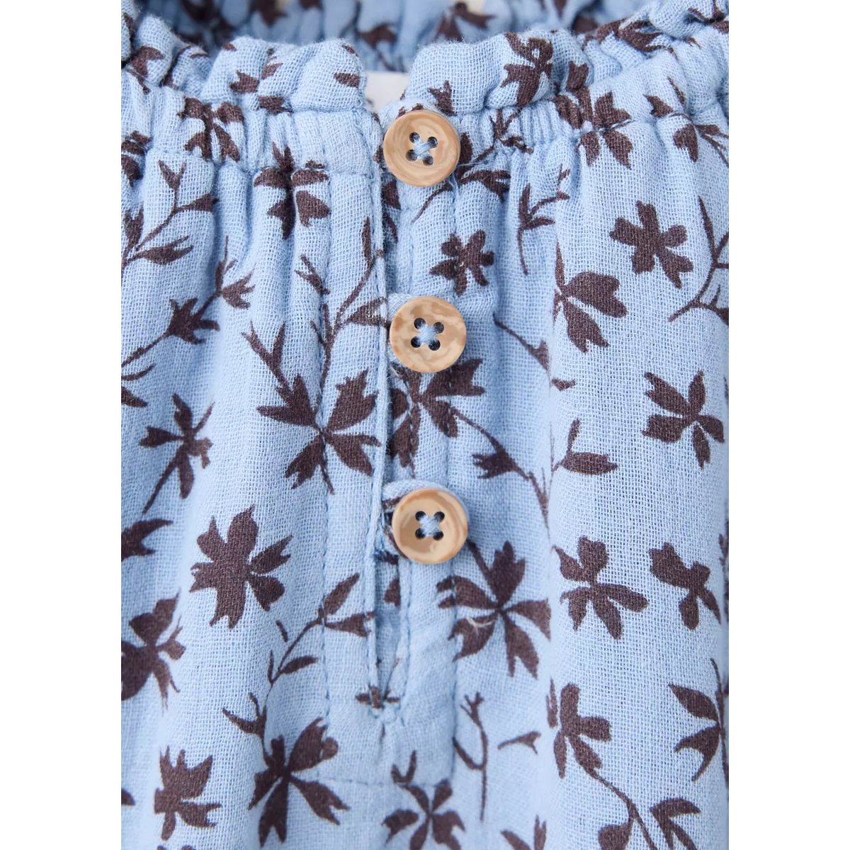 Robe à imprimé fleurs bleu, MANGO BABY