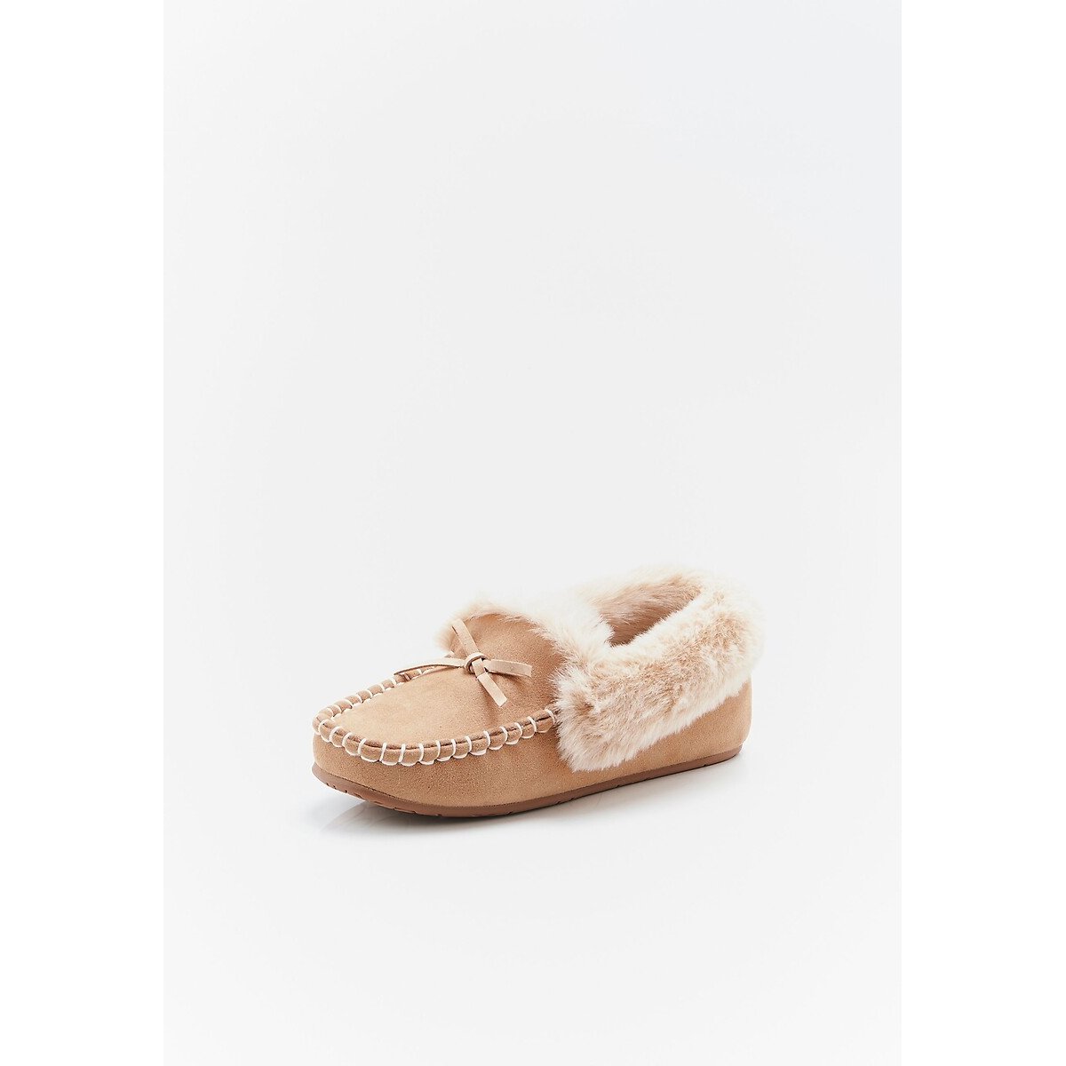 Chaussons fourrés thermolactyl beige, DAMART