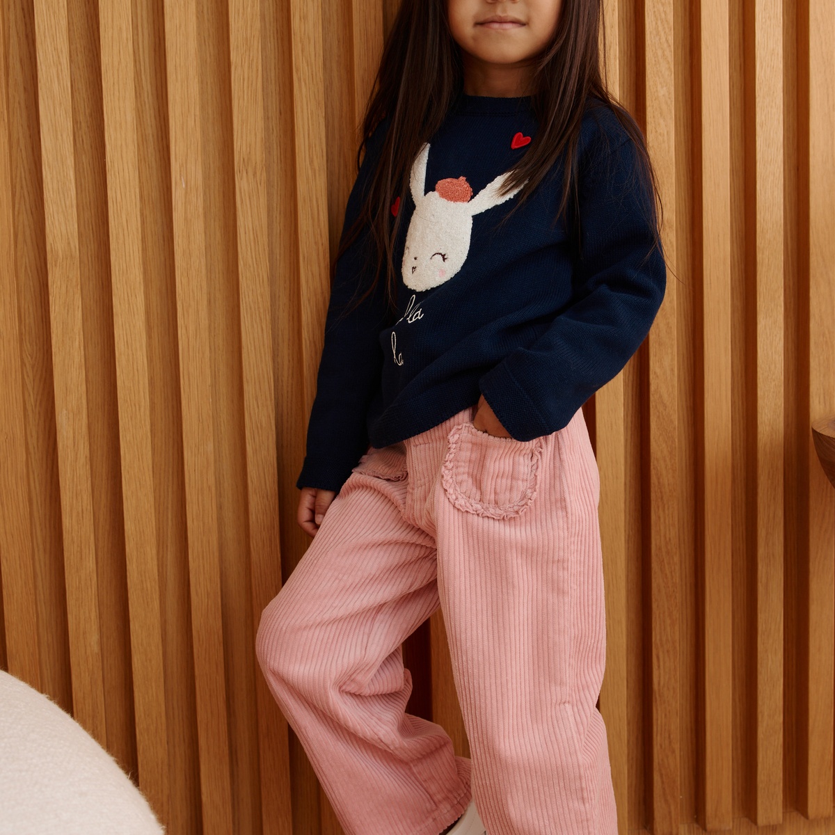 Pull bébé en tricot Aimée bleu, PETIT BEGUIN