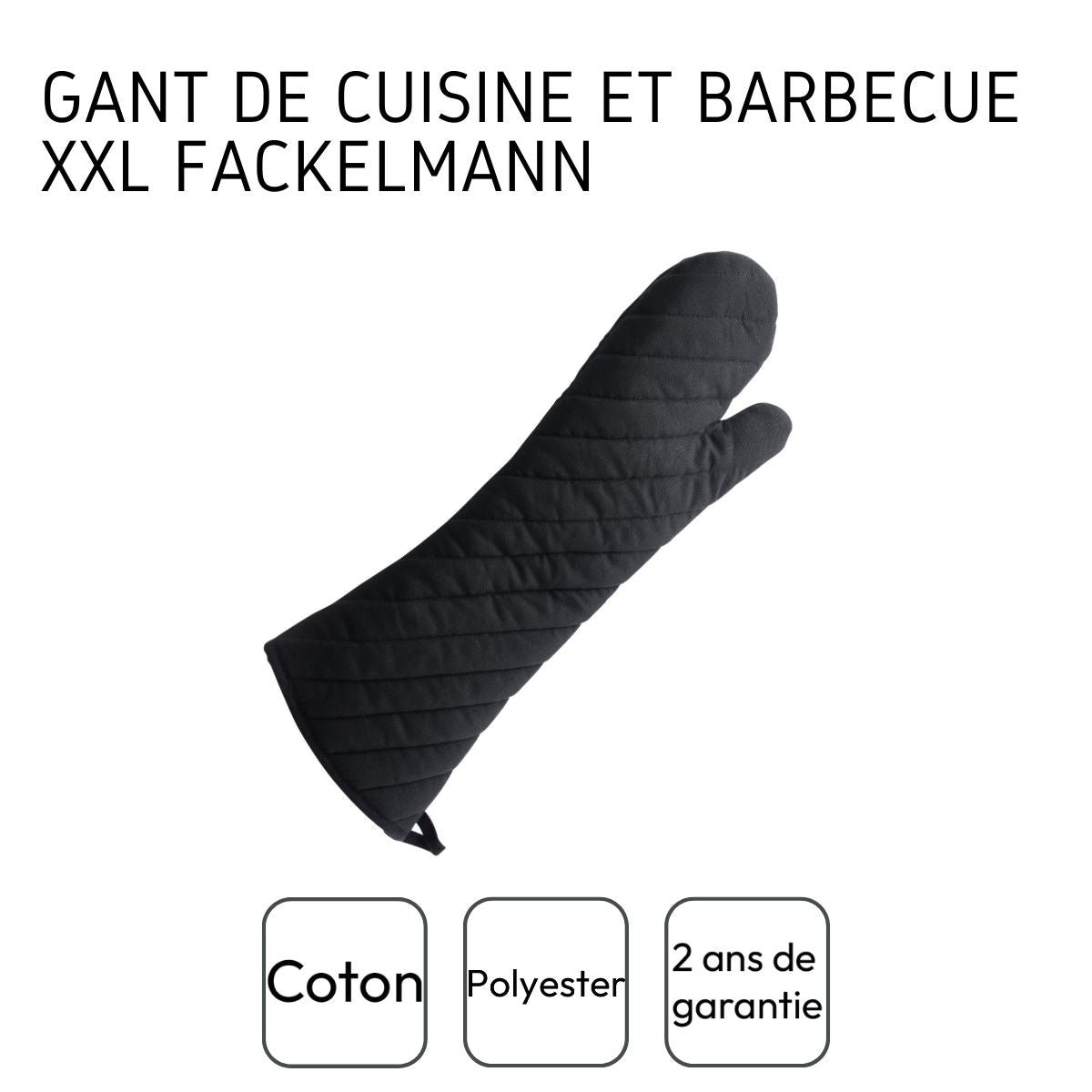 Gant de cuisine et barbecue XXL BBQ EDITION noir, FACKELMANN