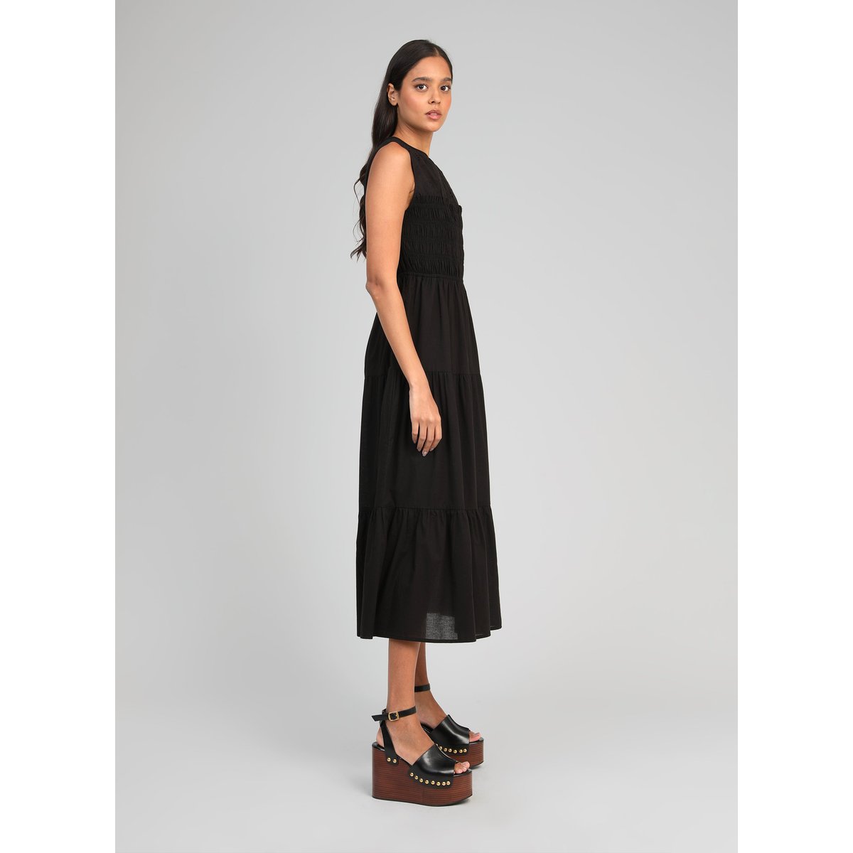 Robe Midi ODAMA noir, AN'GE