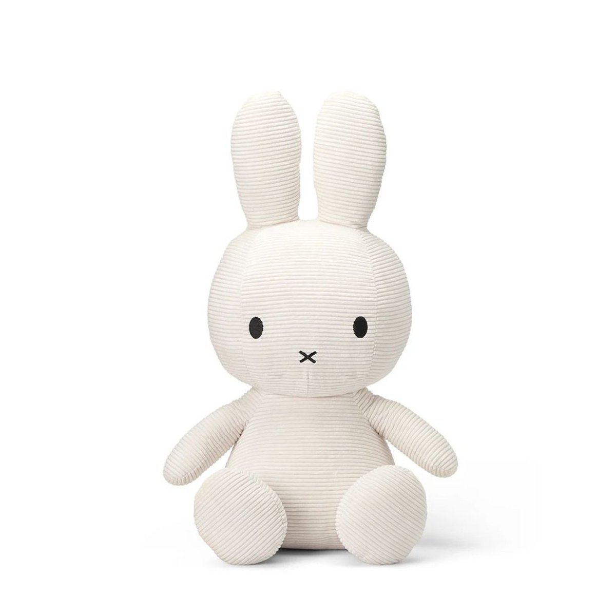 Peluche lapin Miffy velours côtelé éco 50 cm blanc, BON TON TOYS
