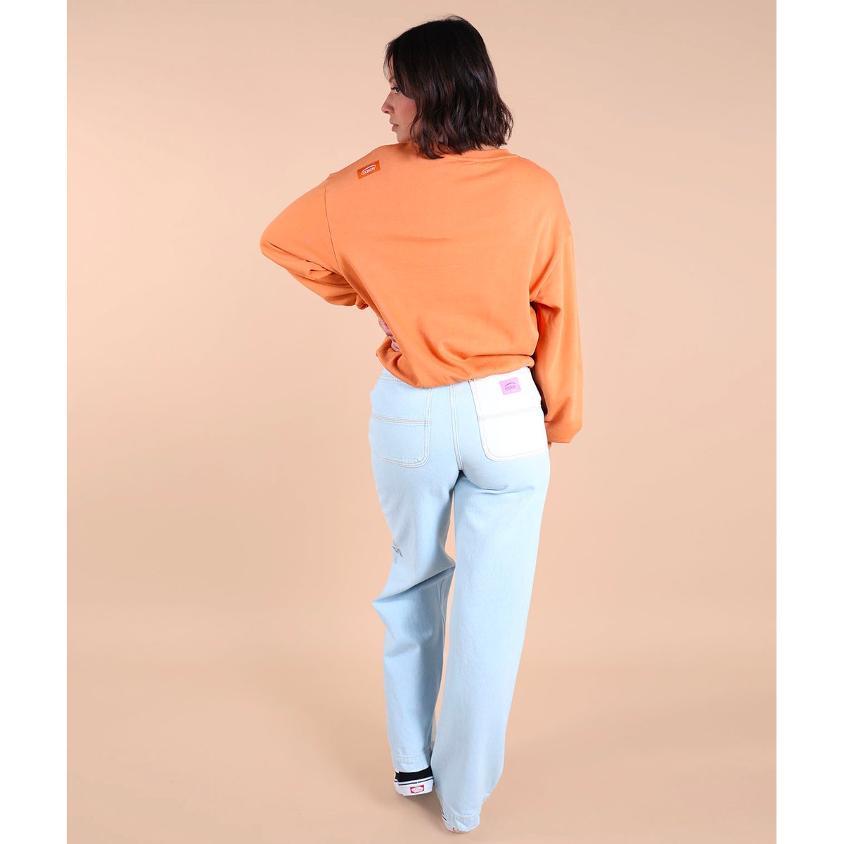 Sweat large col rond uni SARDI cinnamon, OXBOW