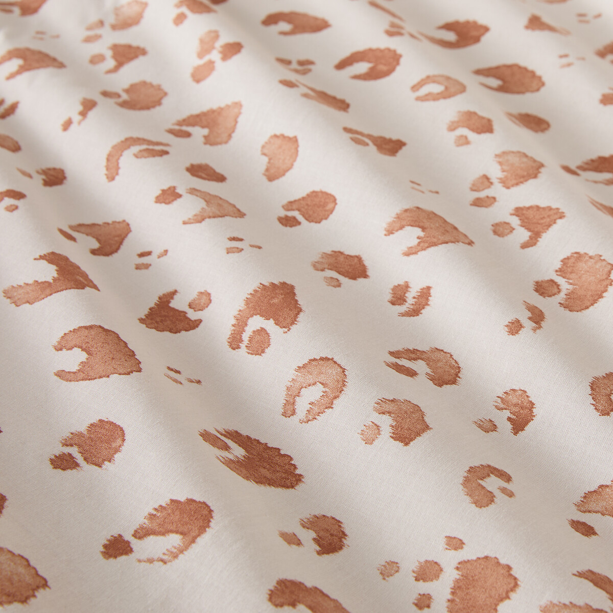 Funda de almohada de algodón, estampado de leopardo en el reverso, JAVAD imprimé léopard/rayures, LA REDOUTE INTERIEURS