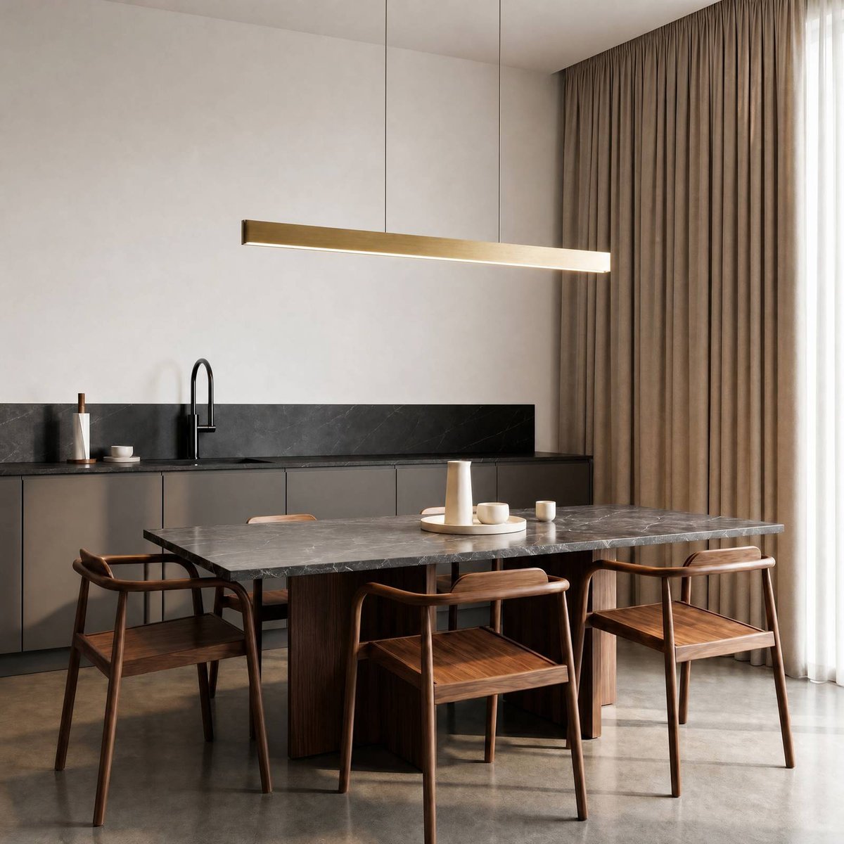 Suspension en aluminium moderneLED, Mylosh or, LUCANDE