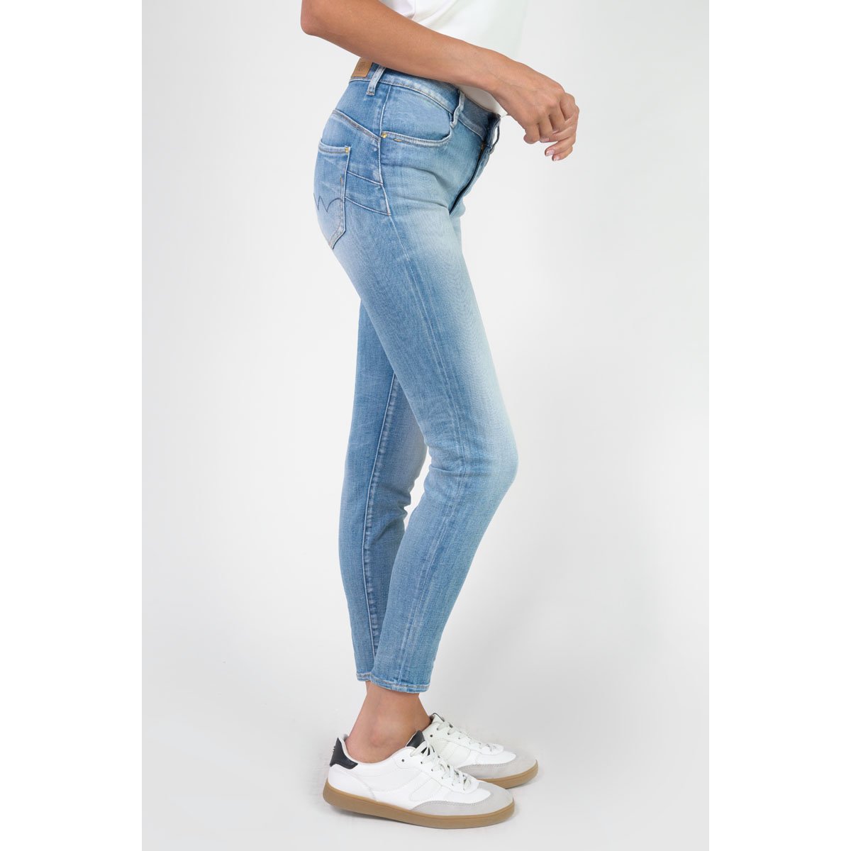 Jeans push-up slim taille haute PULP, 7/8ème blue, LE TEMPS DES CERISES