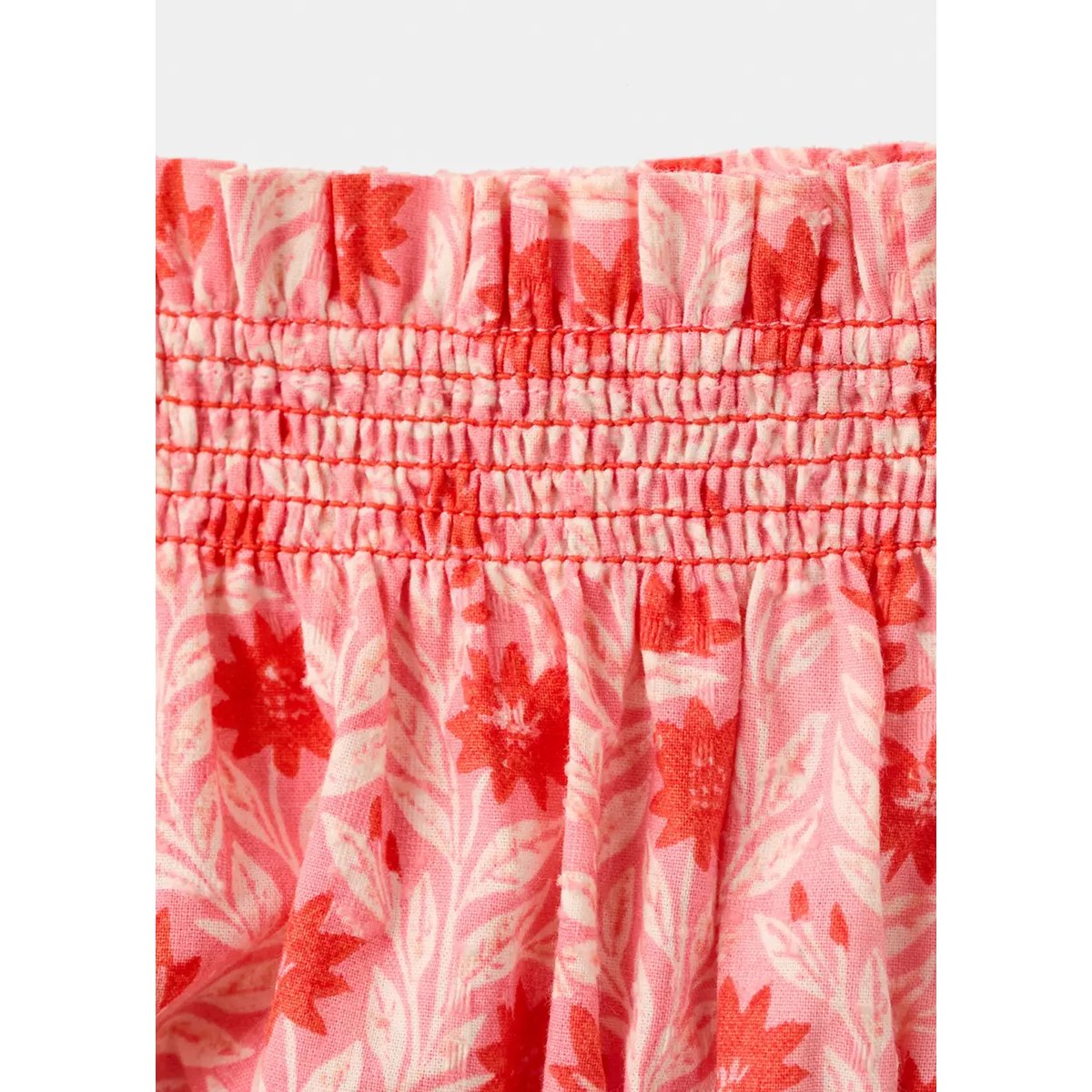 Robe et culotte coton imprimé à fleurs rose, MANGO BABY