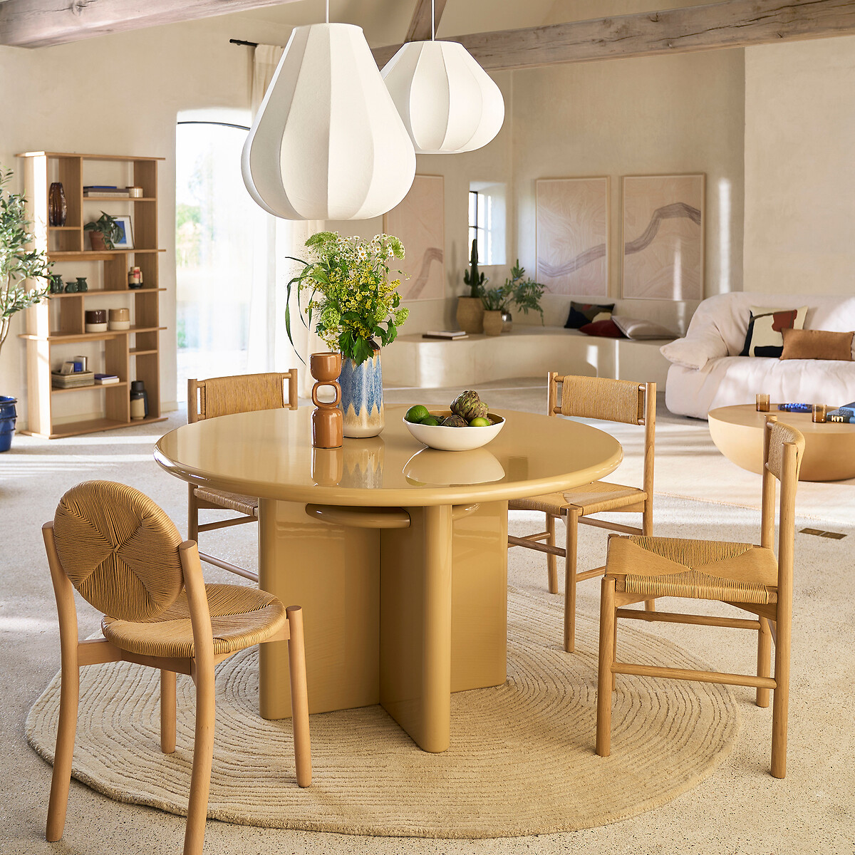 Chaise en hêtre et rotin tressé, CARPO hêtre naturel, LA REDOUTE INTERIEURS