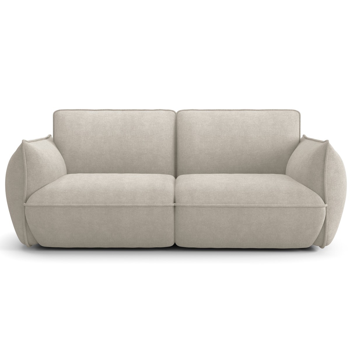 Canapé 3 places en tissu chenille - LIDIA beige, HOMIFAB